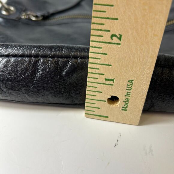 The Sak Pax Black Supple Leather Convertible Crossbody Shoulder Clutch Bag - Picture 13 of 14